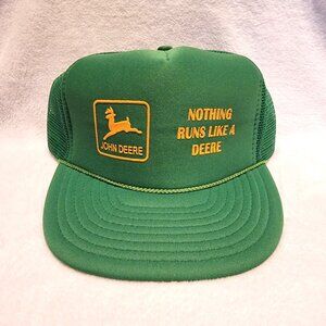 New John Deere Ball Cap Green w/ mesh back Snap Adjustment